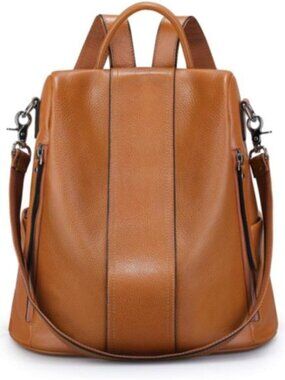 Leather Backpack Purses for Women Antitheft Rucksack Shoulder Bag Medium